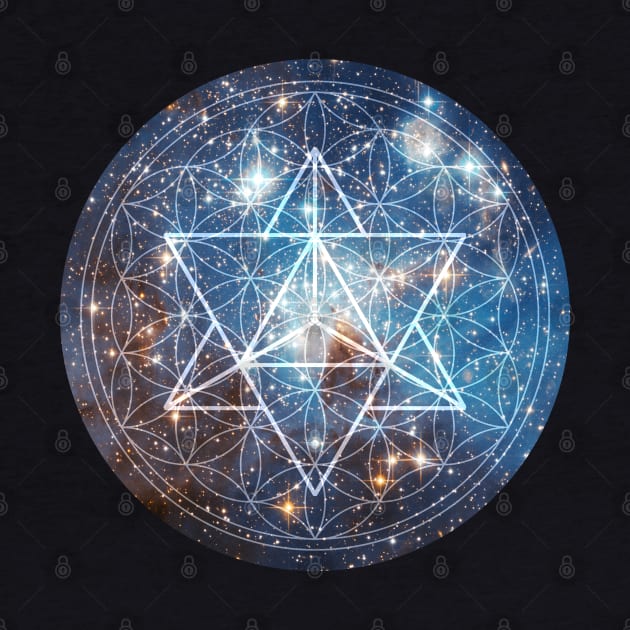 Merkaba in Flower of Life by Bluepress